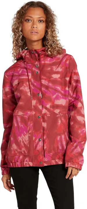 Volcom Women's Enemy Stone Hooded Zip Front Windbreaker Jacket (Regular & Plus Size)