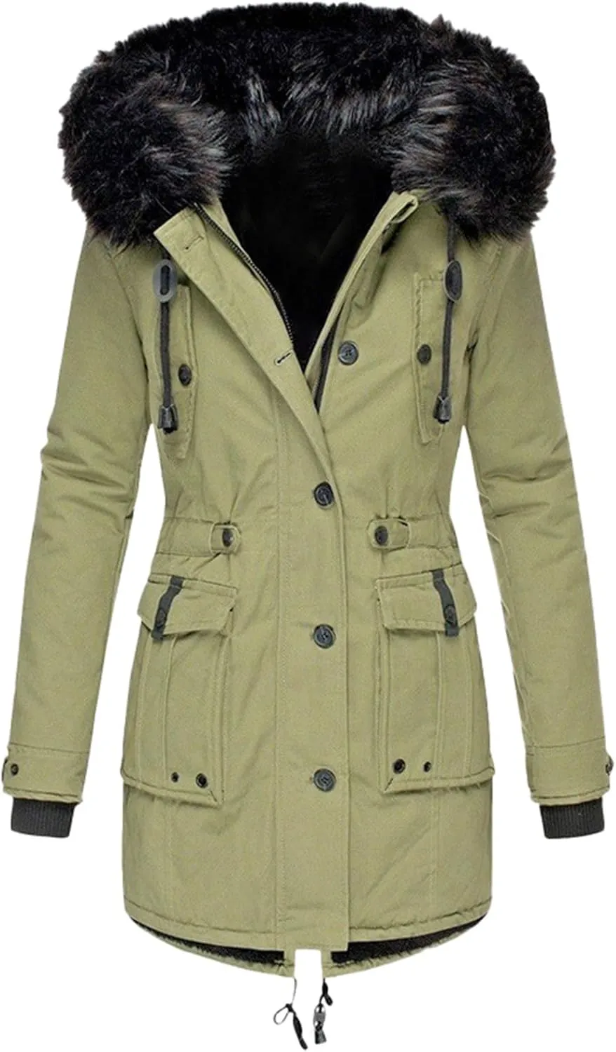 Warm Warmth Tops Padded Jacket for Women Fur Collar Puffer Jacket Cardigans Tops Fall Comfort Zip Up Heated Jacket