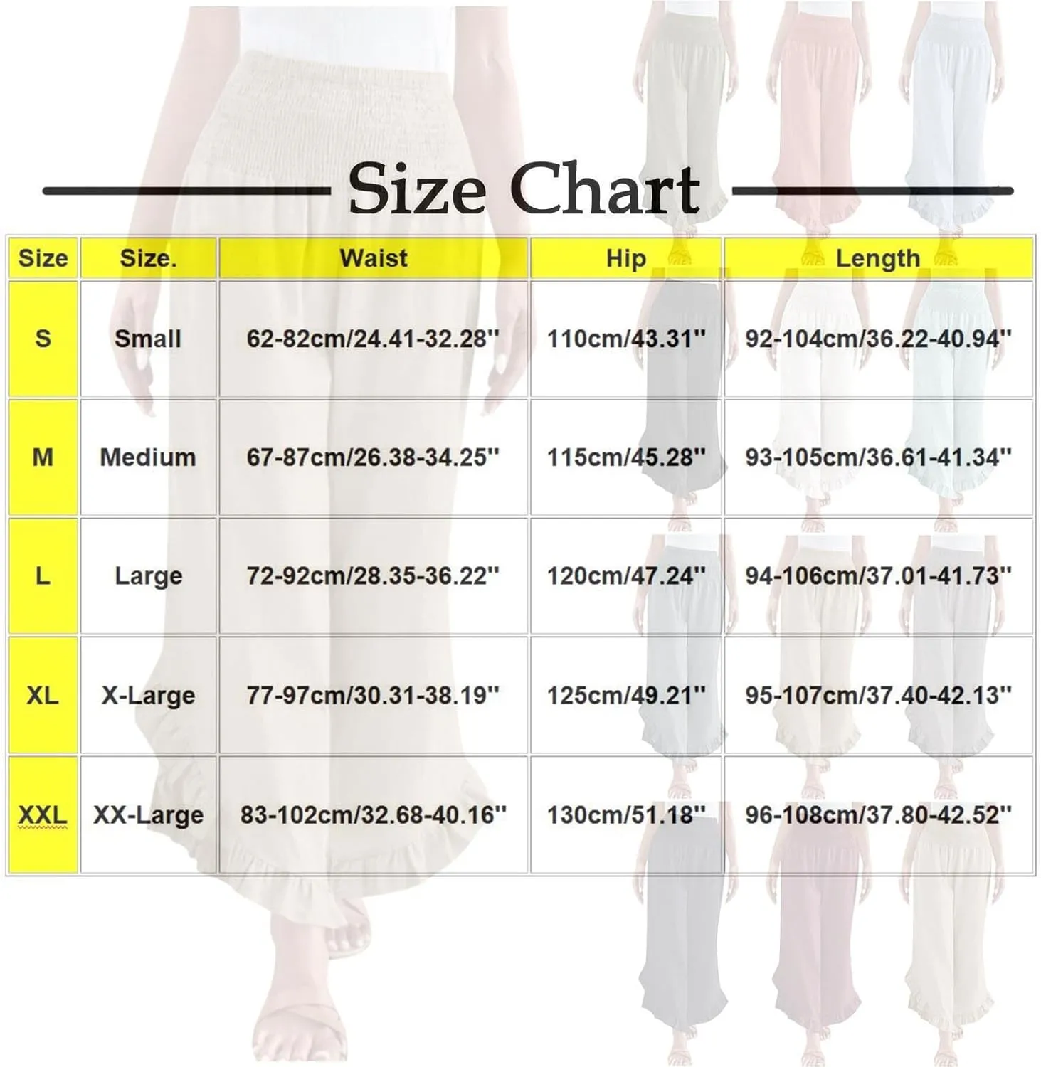 Wide Leg Pants for Women 2025 Summer Lounge Palazzo Pants High Waisted Ruffle Hem Boho Beach Flowy Trousers Pockets