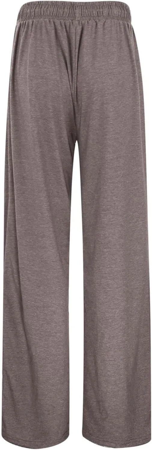 Wide Leg Sweatpants Women 2025 High Waisted Casual Loose Drawstring Sports Athletic Baggy Lounge Pants with Pockets