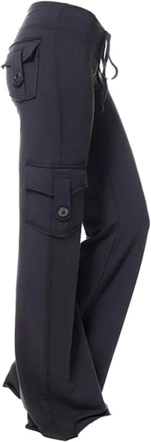 Wide Leg Yoga Pants for Women Casual High Waisted Casual leggings Pants with pockets Workout Lifting Joggers Apparel
