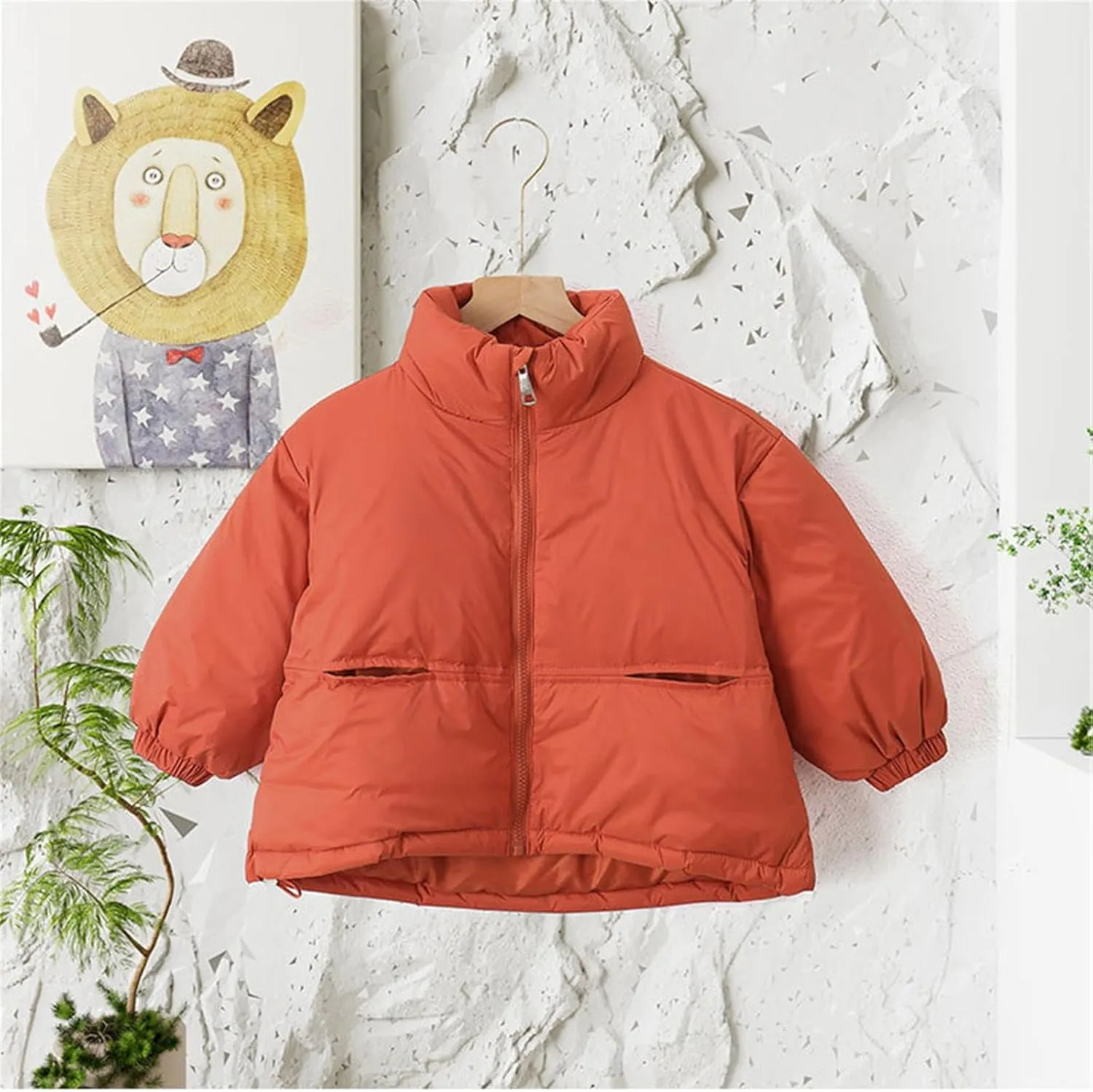 Winter Coat for 18 Months Boy Winter Warm Thick Solid Cotton Long Sleeve Padded Jacket Coat Clothes
