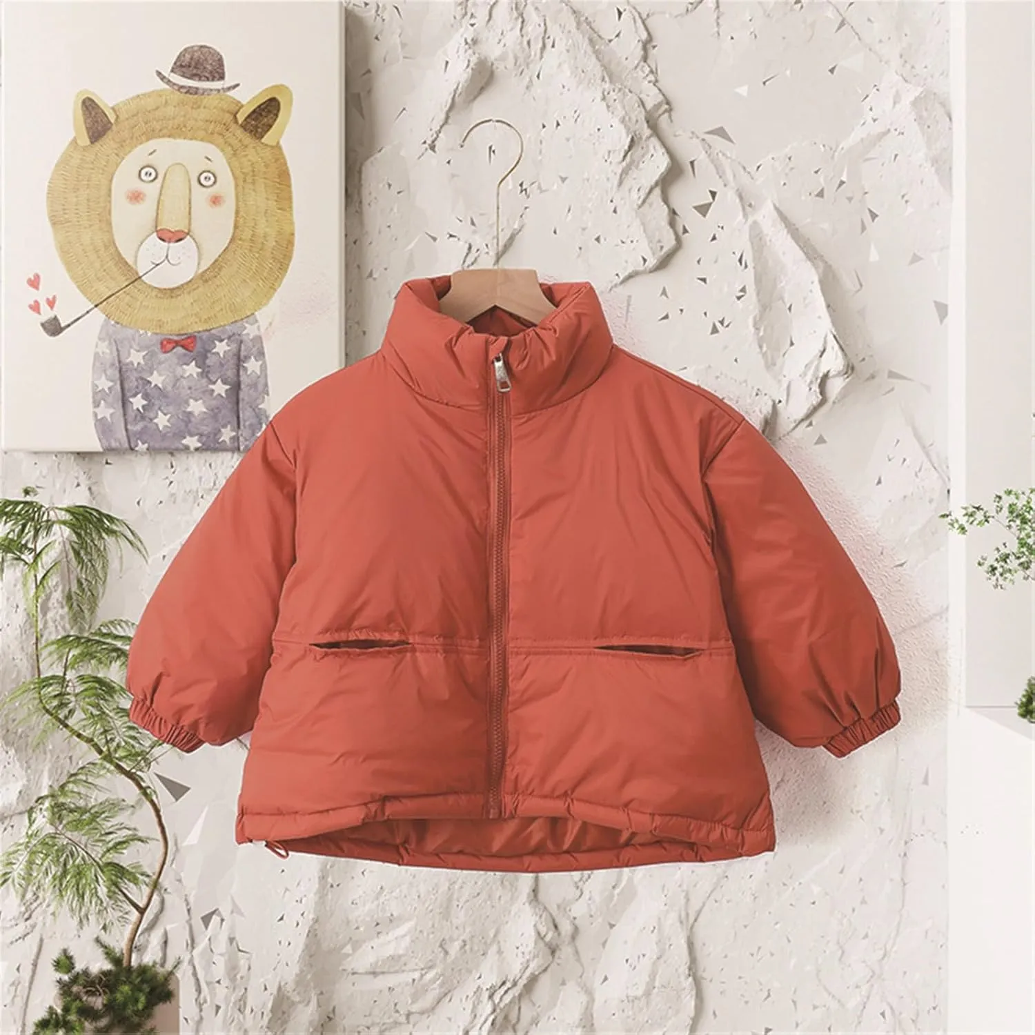 Winter Coat for 18 Months Boy Winter Warm Thick Solid Cotton Long Sleeve Padded Jacket Coat Clothes