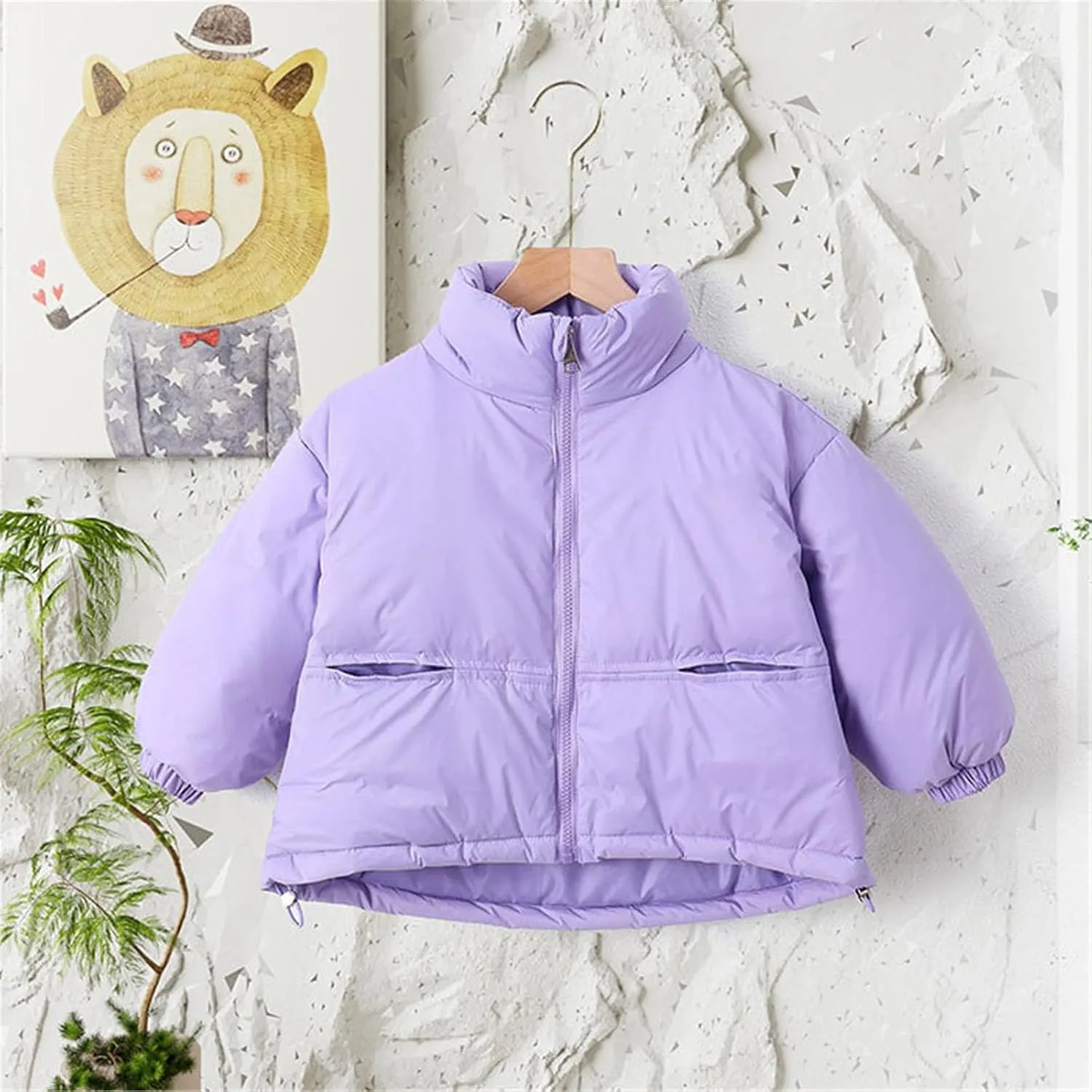 Winter Coat for 18 Months Boy Winter Warm Thick Solid Cotton Long Sleeve Padded Jacket Coat Clothes