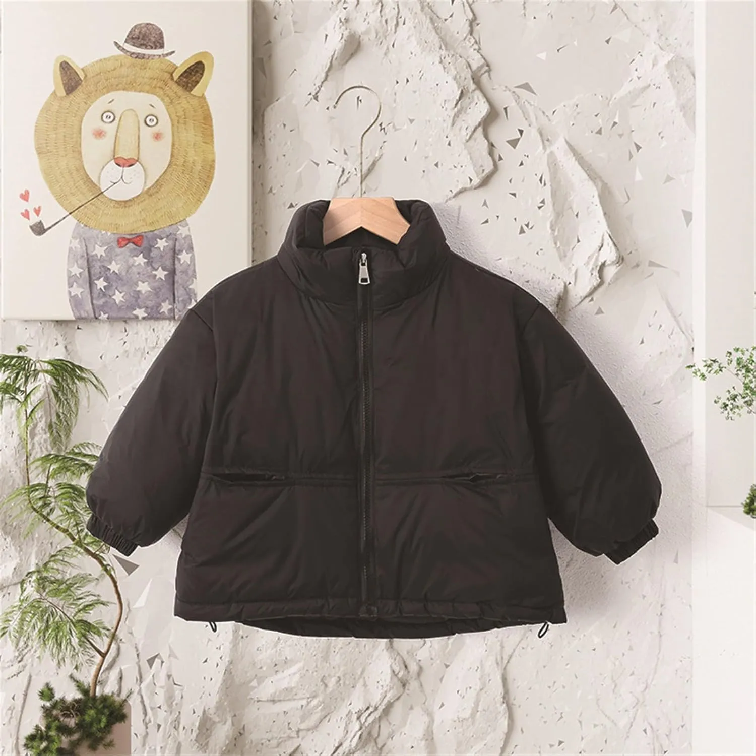 Winter Coat for 18 Months Boy Winter Warm Thick Solid Cotton Long Sleeve Padded Jacket Coat Clothes