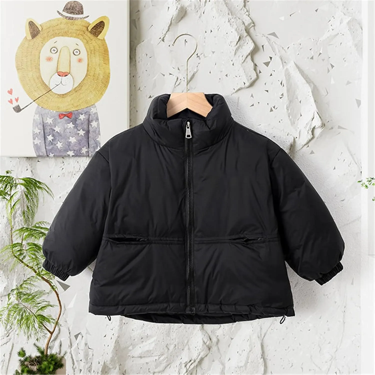 Winter Coat for 18 Months Boy Winter Warm Thick Solid Cotton Long Sleeve Padded Jacket Coat Clothes