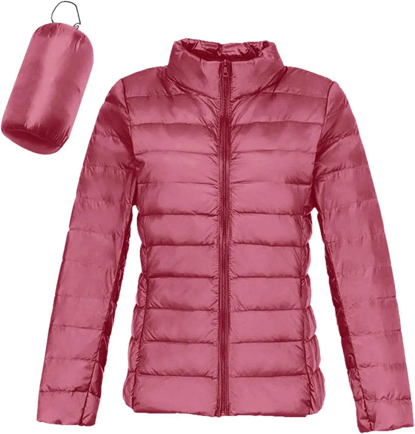 Winter Coats for Women Fashion Solid Long Sleeve Puffer Jacket Lightweight Recycled Down Coat 2024 Insulation Outwear