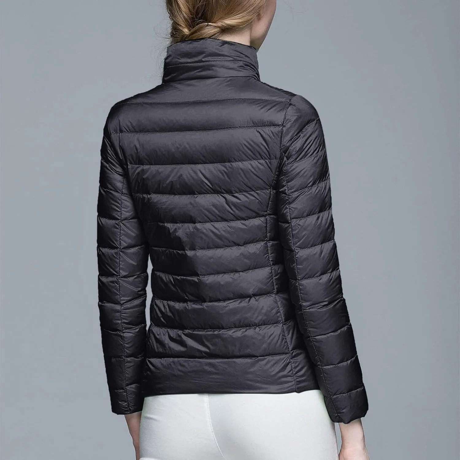 Winter Coats for Women Fashion Solid Long Sleeve Puffer Jacket Lightweight Recycled Down Coat 2024 Insulation Outwear