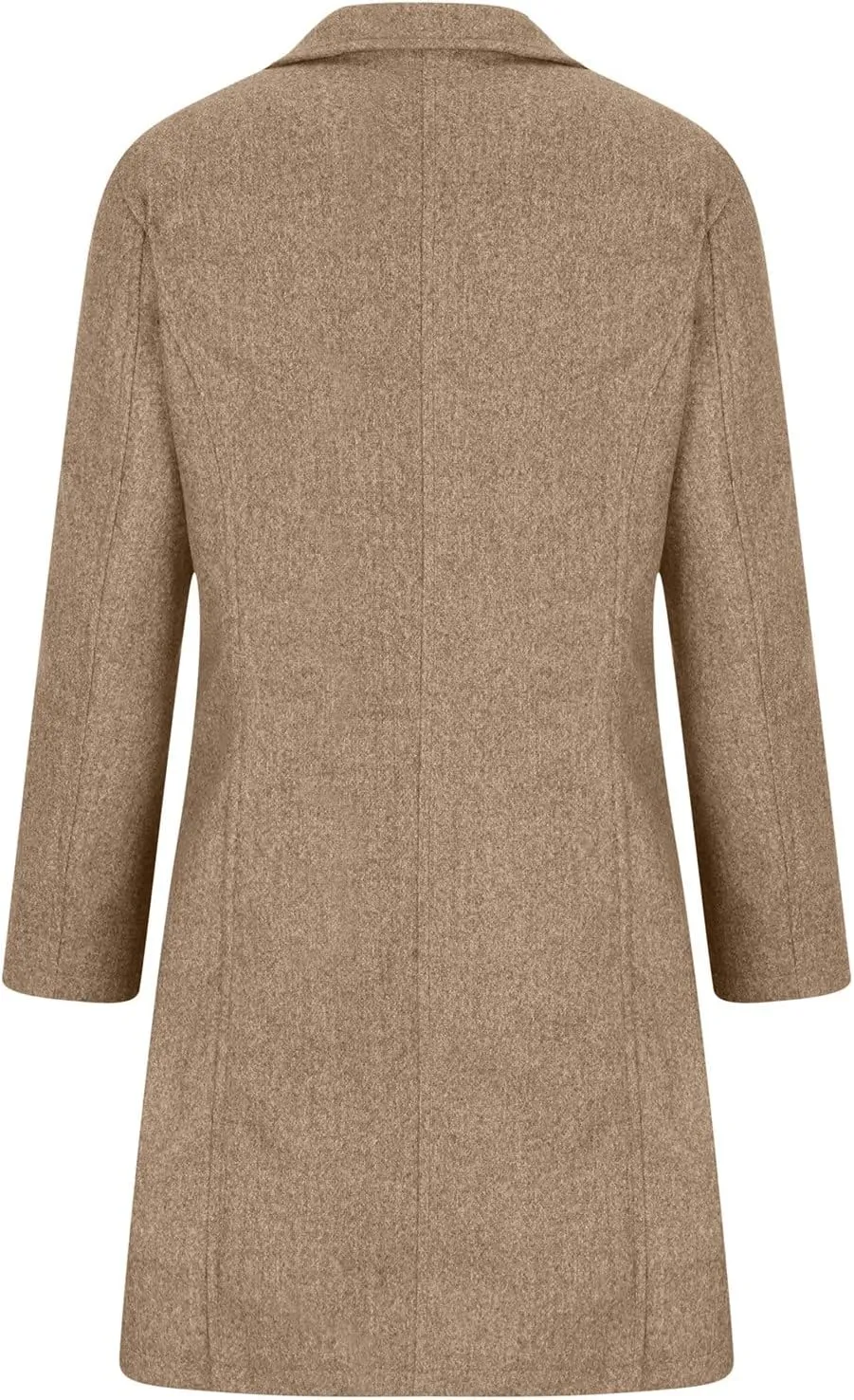 Winter Coats for Women Single Breasted Trench Coat Winter Wool Blend Pea Coat Vintage Stand Collar Casual Trench Coat
