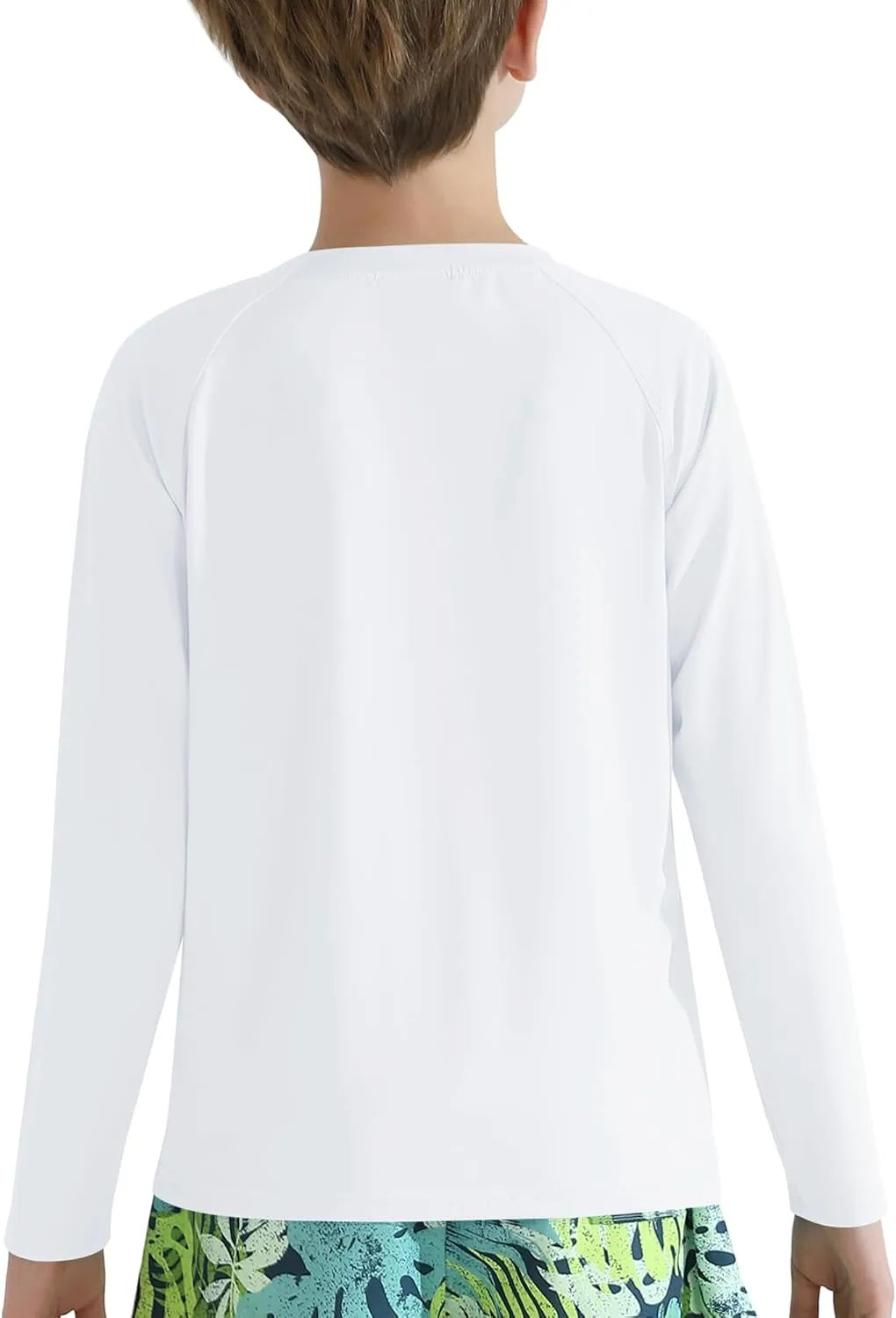 WISREMT Youth Kid Neon Shirt Boy Girl UPF 50  Rash Guard Quick Dry Athletic Long Sleeve T Shirt Sun Protection Water Swim Top
