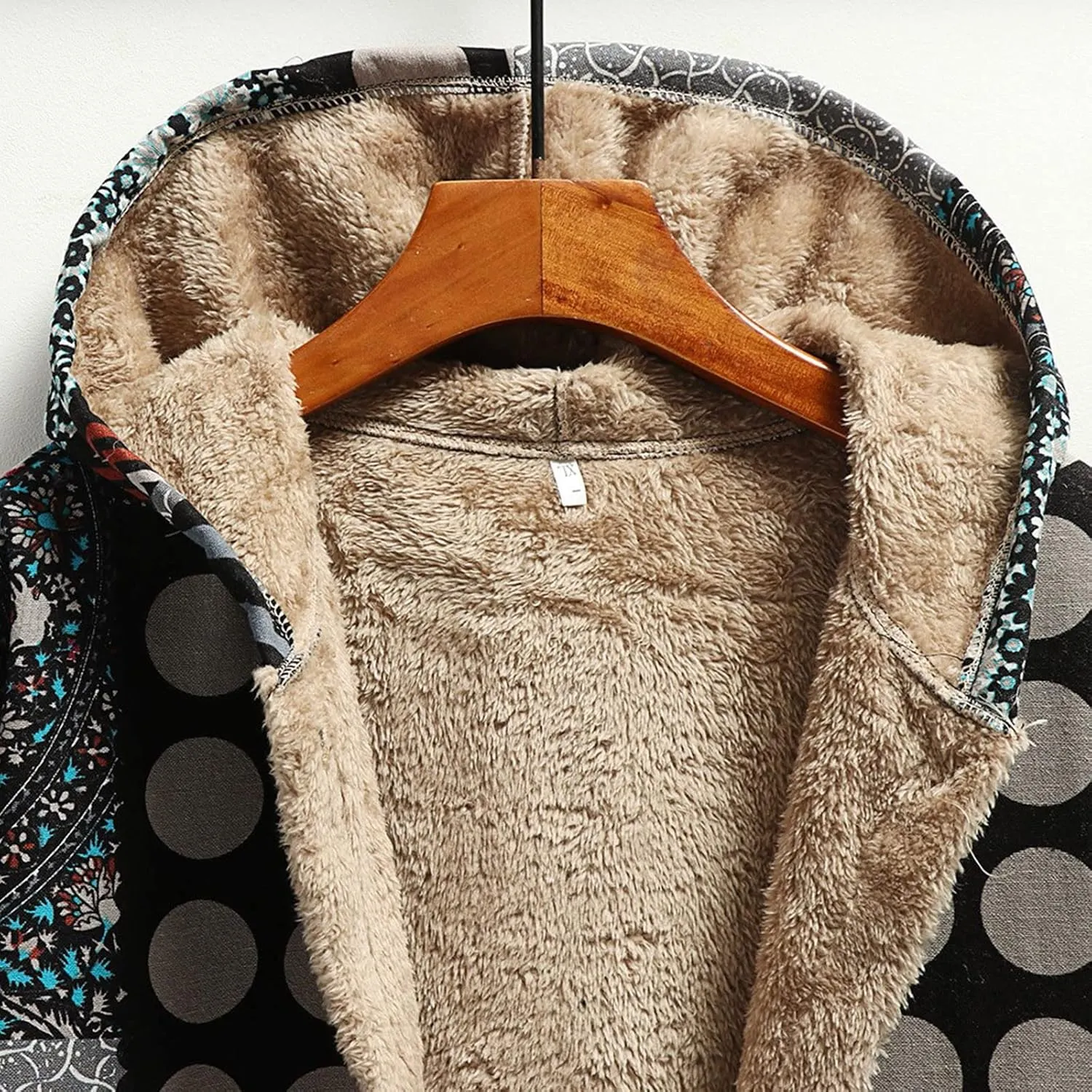 Women Fuzzy Jacket Shearling Lined Fleece Coat Fashion Patchwork Long Sleeve Open Front Cardigan Warm Winter Outwear