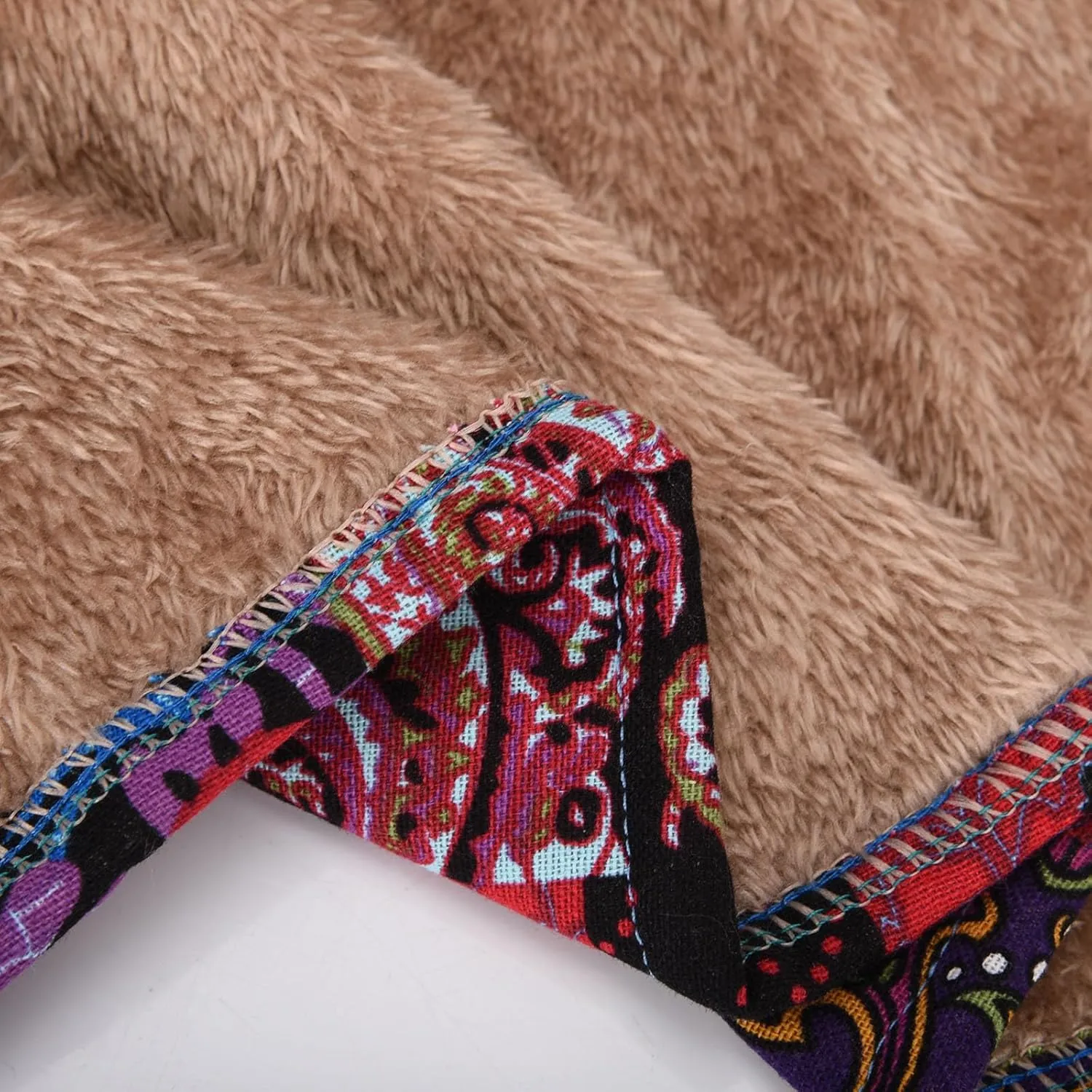 Women Fuzzy Jacket Shearling Lined Fleece Coat Fashion Patchwork Long Sleeve Open Front Cardigan Warm Winter Outwear