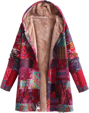 Women Fuzzy Jacket Shearling Lined Fleece Coat Fashion Patchwork Long Sleeve Open Front Cardigan Warm Winter Outwear