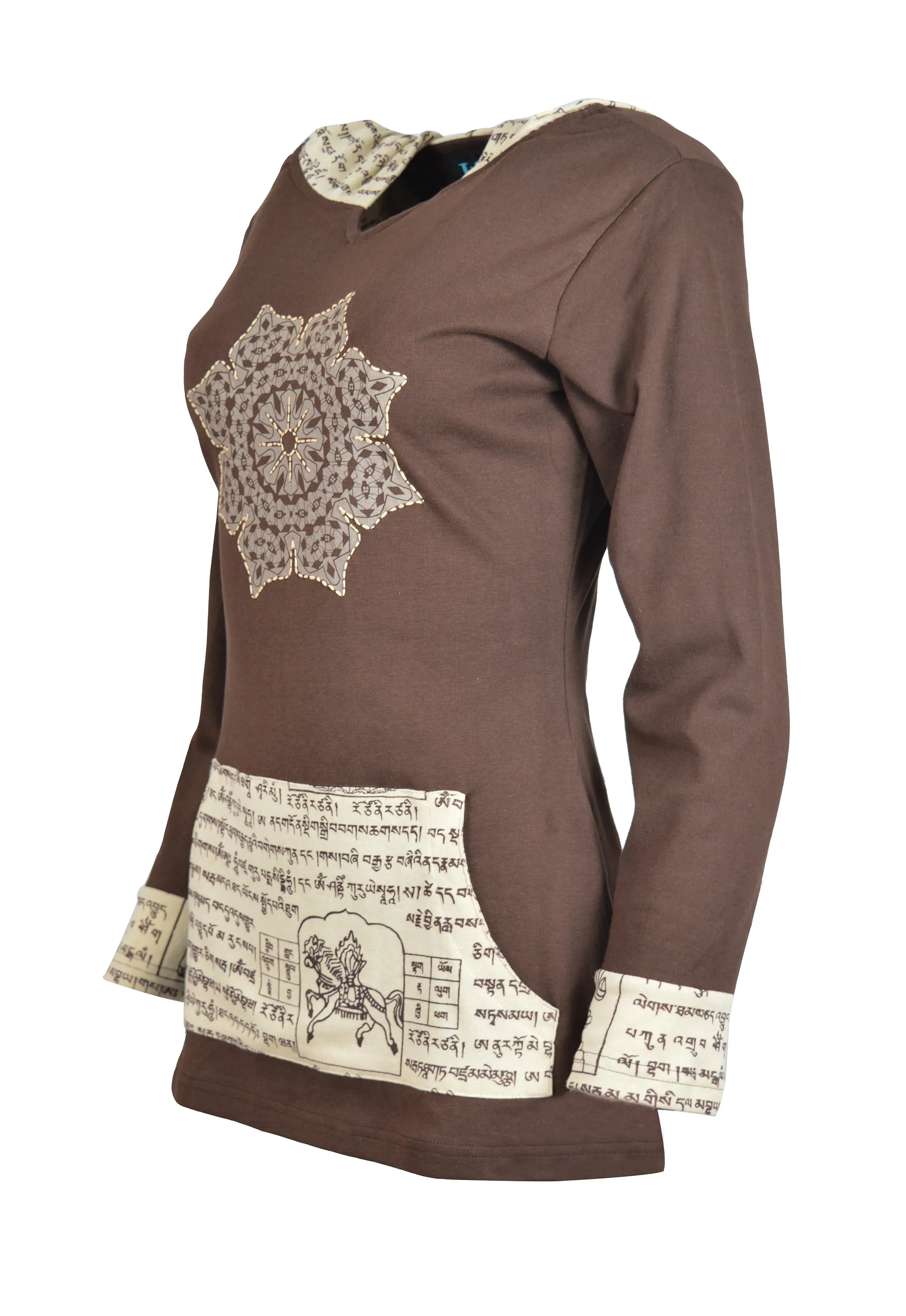 women-long-sleeved-hooded-t-shirt-with-mantra-print