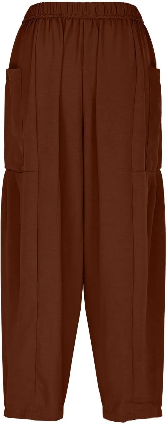 Women Pants Wide Leg Cotton Linen Pants Summer Trendy Beach Palazzo Lounge Trousers Casual Plus Size Vacation Clothes
