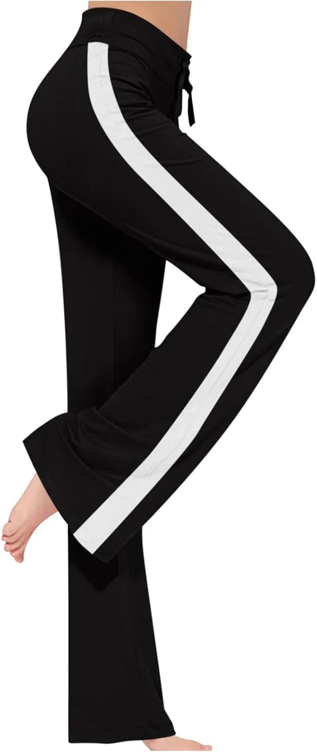 Women Yoga Pants Long Modal Comfy Drawstring Trousers Loose Straight Leg Yoga Running Athletic Lounge Pants