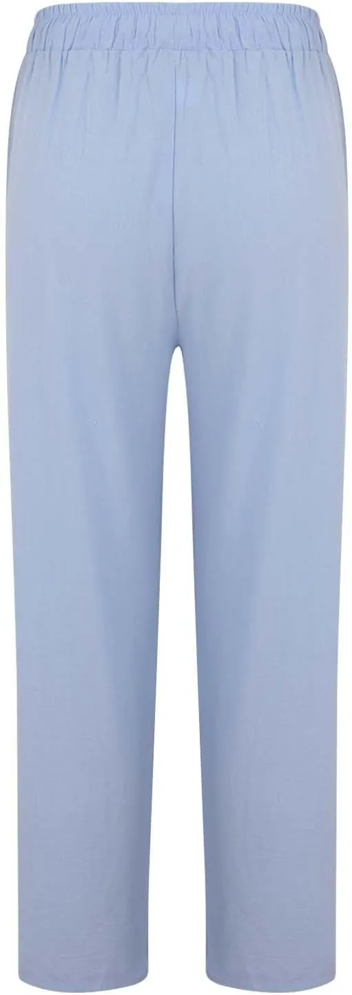 Womens Cotton Linen Pants Pants Fashion Drawstring Elastic Trousers Comfy Sports Athletic Lounge Pants with Pockets