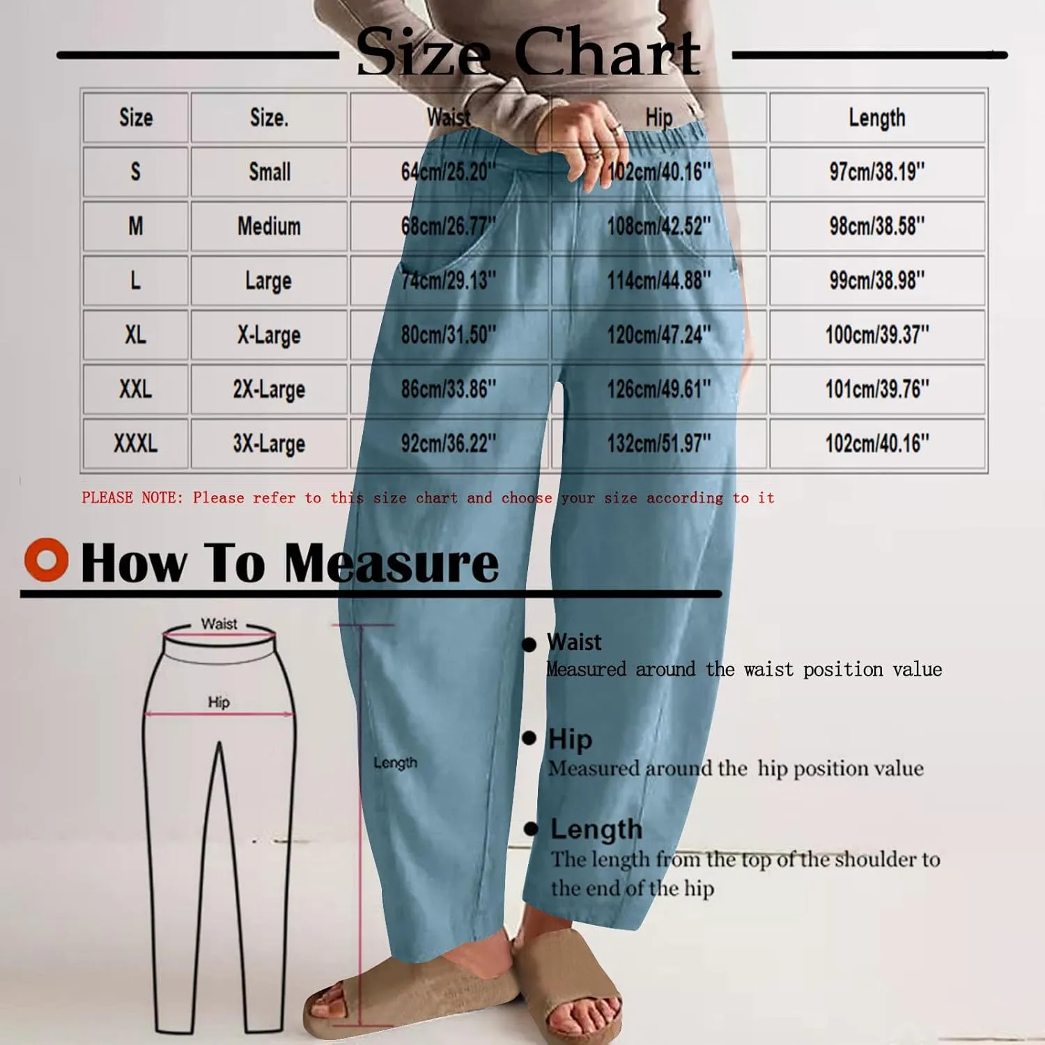 Womens Cotton Linen Wide Leg Pants Casual Summer Elastic High Waisted Palazzo Pants Beach Trousers with Pockets
