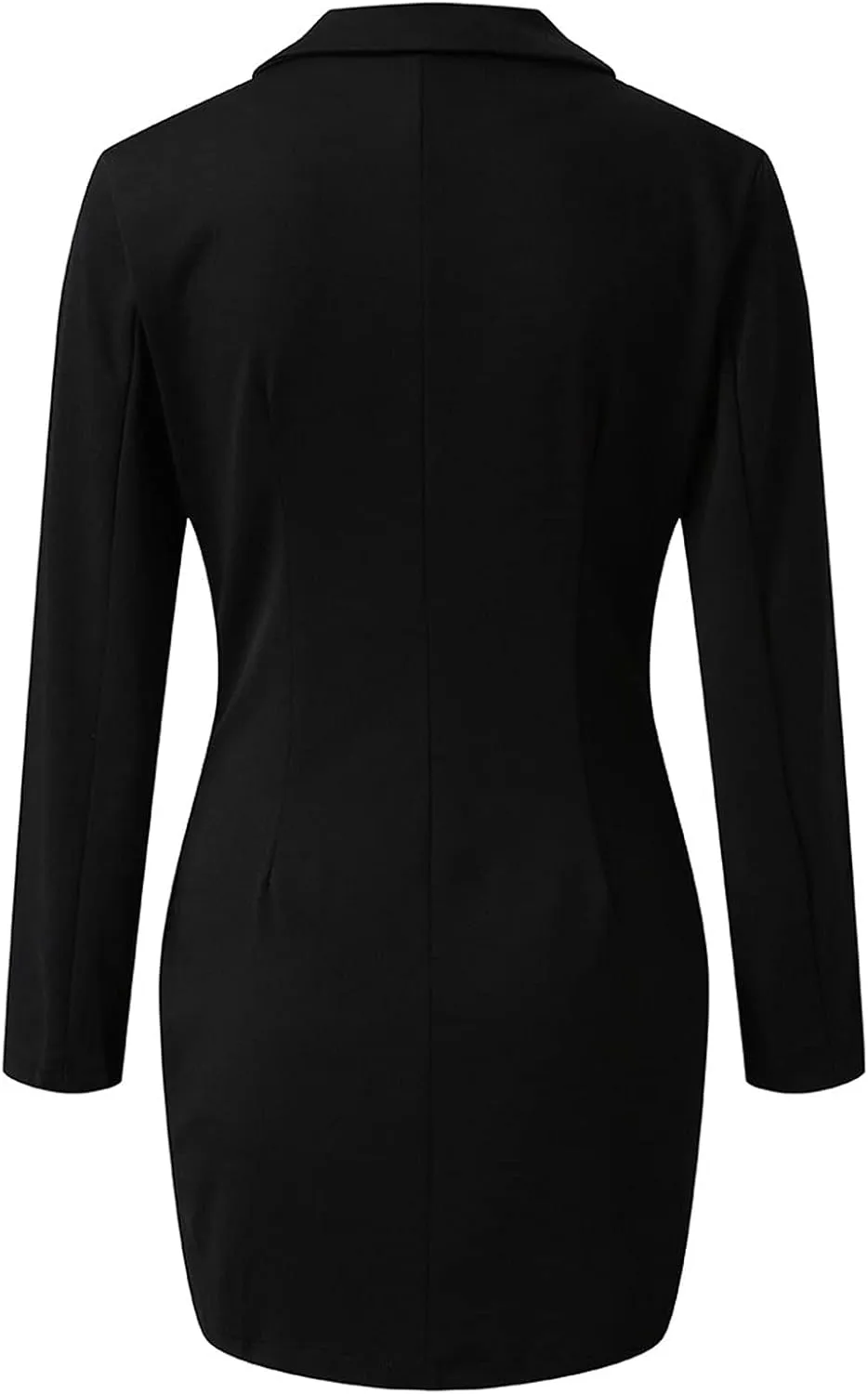 Women's Fashion Double Breasted Trench Coat Solid Color Slim Jacket Pocket Decoration Long Dress Tan Fleece