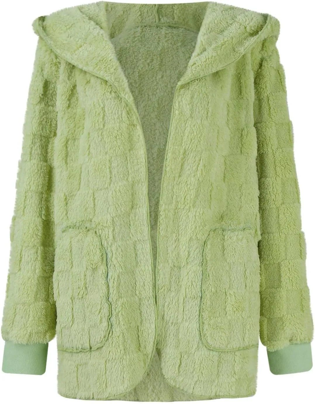 Womens Fleece Jacket Oversized Zip Up Sherpa Fuzzy Casual Coats Fall Winter Warm Outerwear 2024 Clothes with Pockets