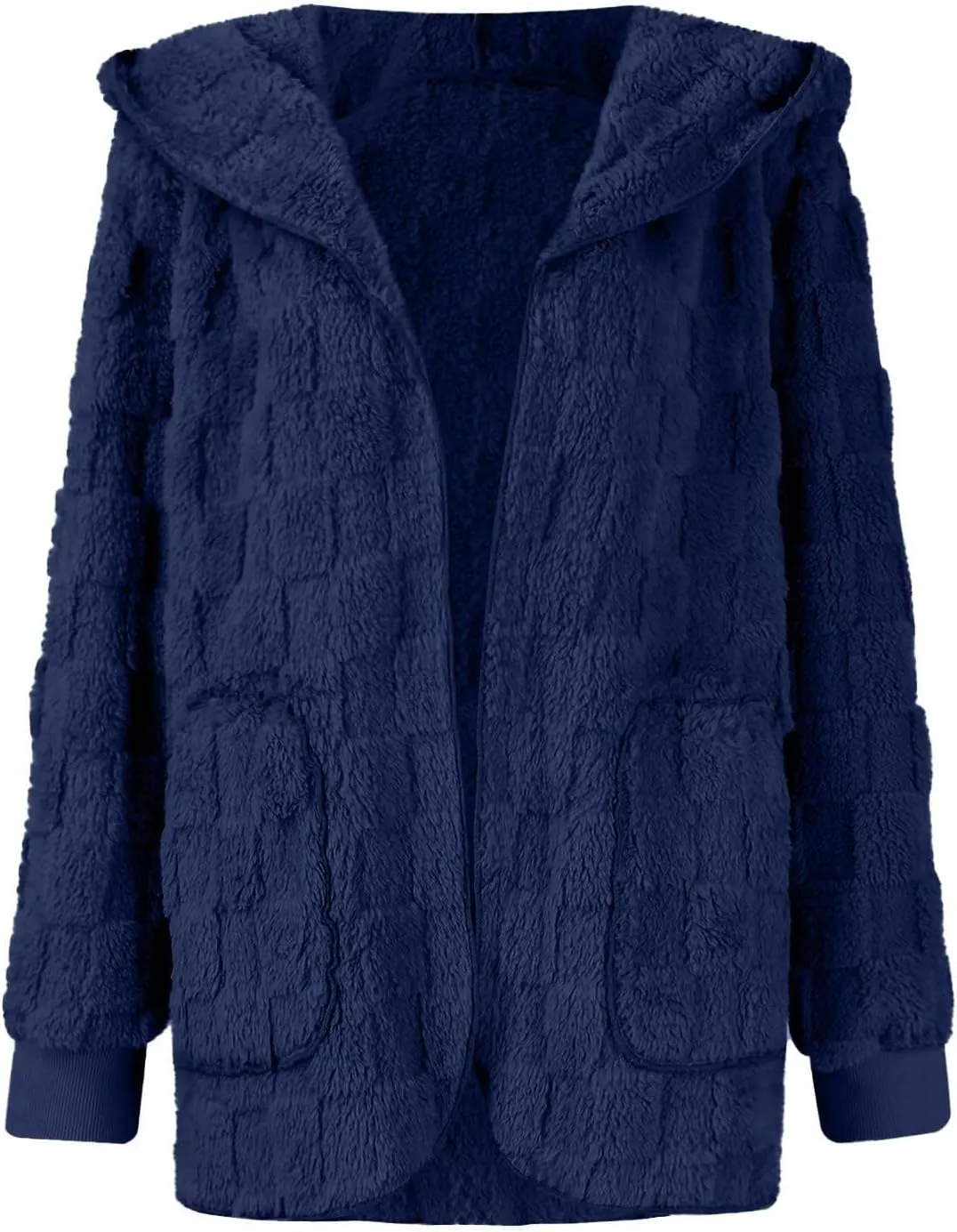 Womens Fleece Jacket Oversized Zip Up Sherpa Fuzzy Casual Coats Fall Winter Warm Outerwear 2024 Clothes with Pockets