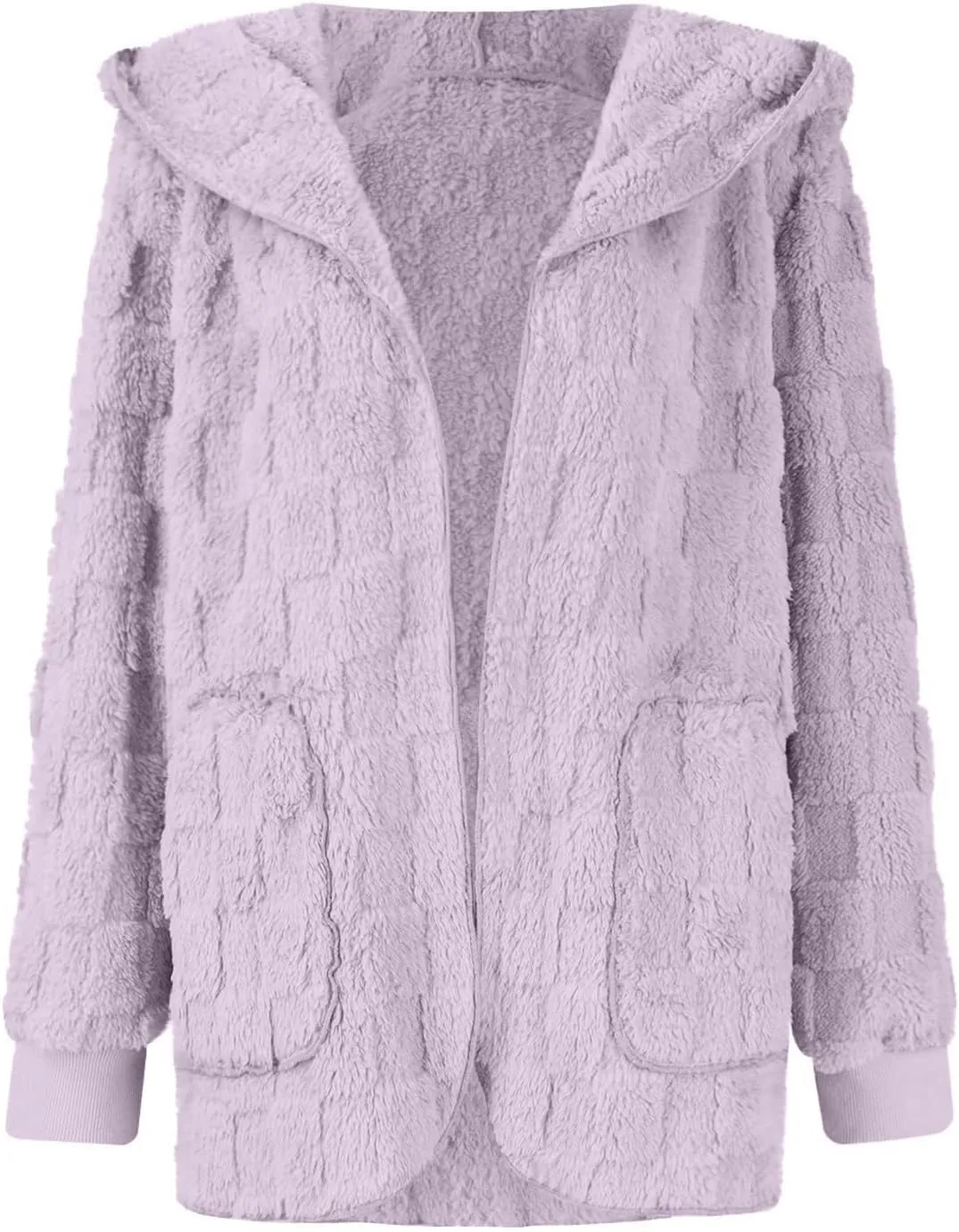 Womens Fleece Jacket Oversized Zip Up Sherpa Fuzzy Casual Coats Fall Winter Warm Outerwear 2024 Clothes with Pockets