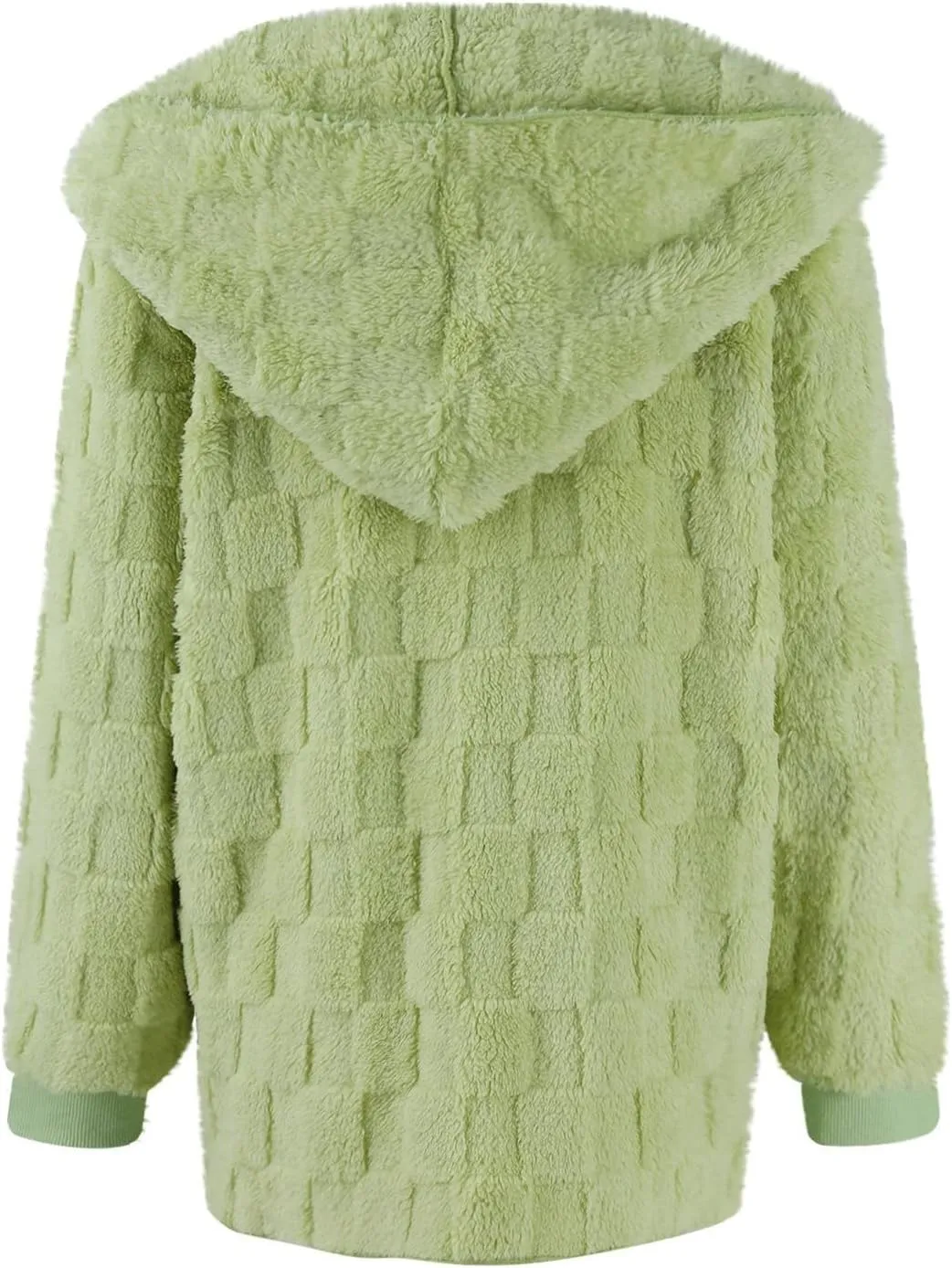 Womens Fleece Jacket Oversized Zip Up Sherpa Fuzzy Casual Coats Fall Winter Warm Outerwear 2024 Clothes with Pockets