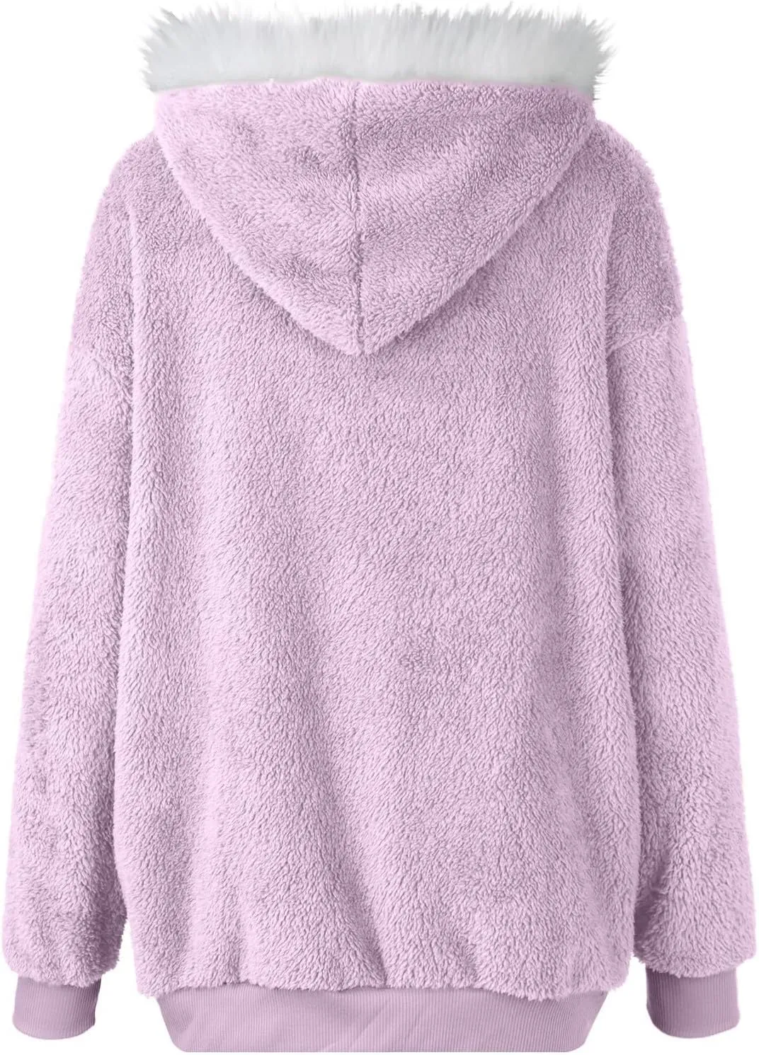 Women's Fleece Jackets and Coats Zip Up Hooded Color Block Patchwork Coat Thick Warm Fuzzy Sherpa Outerwear