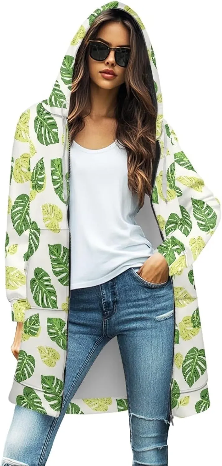 Women's Full Zip Up Hoodie Long Sleeve Zipper Pullover Hoodies Fall Long Jackets with Pockets Tunic Sweatshirt Cardigan S-3XL
