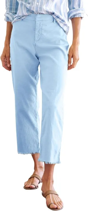 Womens Pants, Linen Straight Leg Peasant Pants Women's Casual Elastic Waist Workout