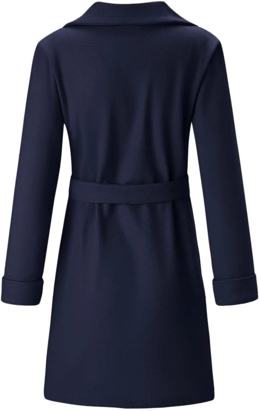 Womens Peacoat Trench Coat Casual Mid Long Overcoat Lapel Open Front Cardigan Outwea Hiking Soft Outerwear Formal