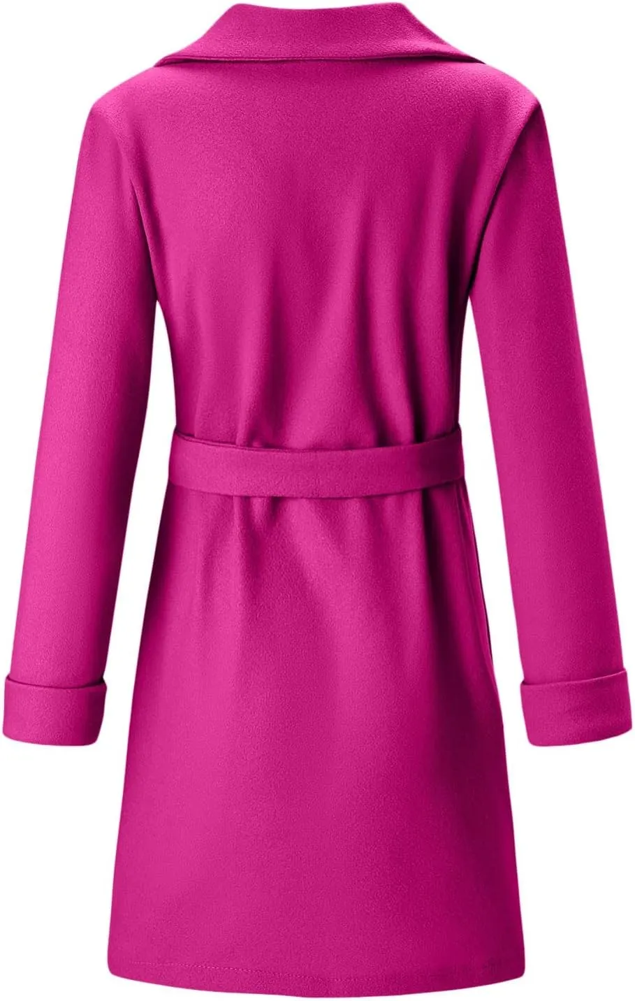 Womens Peacoat Trench Coat Casual Mid Long Overcoat Lapel Open Front Cardigan Outwea Hiking Soft Outerwear Formal