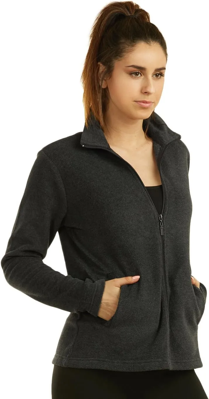 Women's Polar Fleece Full Zip Up Winter Jacket