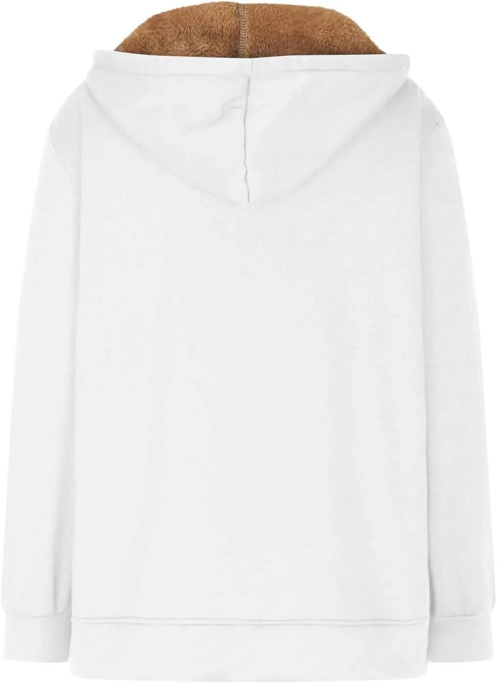 Womens Sherpa Hoodies Full Zip Up Casual Fleece Lined Jacket Coats Drawstring Thermal Winter Outerwear Fashion 2024