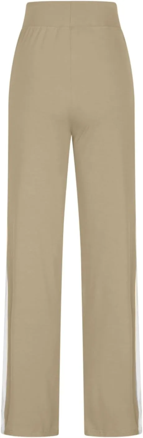 Women's Sweatpant Yoga Leggings Side Striped High Waist Stretch Slim Comfy Jogger Gym Sport Workout Pants Trousers