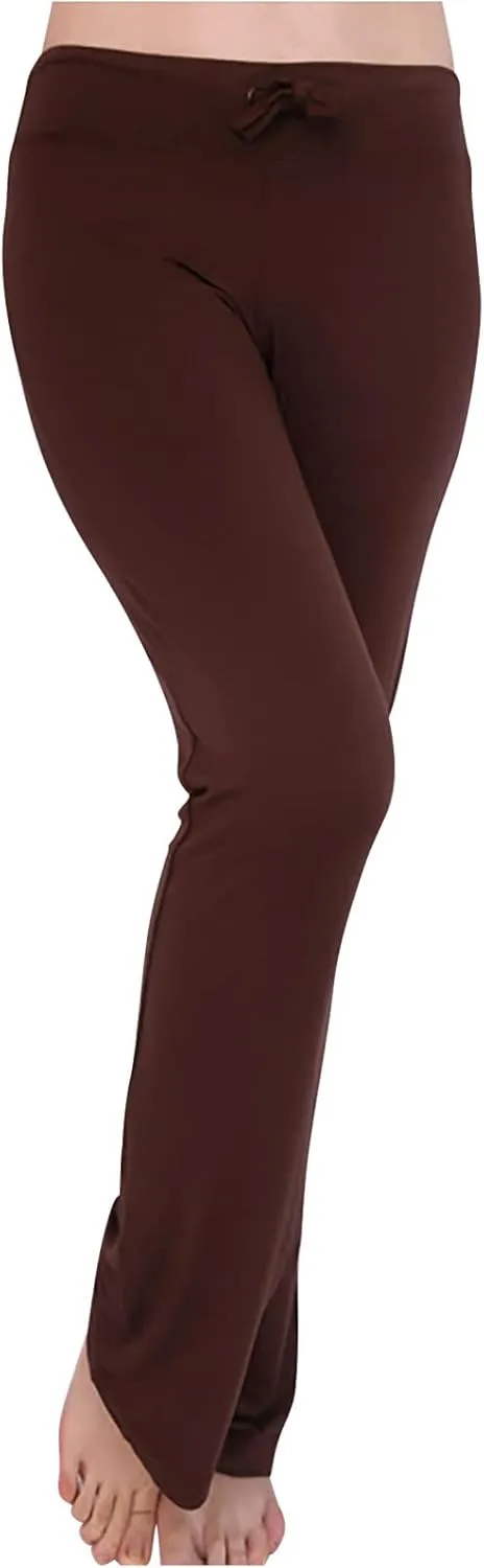 Womens Wide Leg Yoga Pants High Waist Tummy Control Loose Comfy Lounge Trousers Bootcut Drawstring Workout Leggings