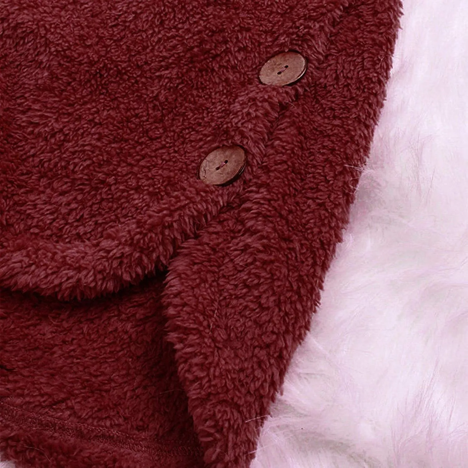 Women's Winter Warm Coat Jacket Outwear Cardigan Coat Double Sided Velvet Hooded Coat Open Front Cardigan, S-3XL