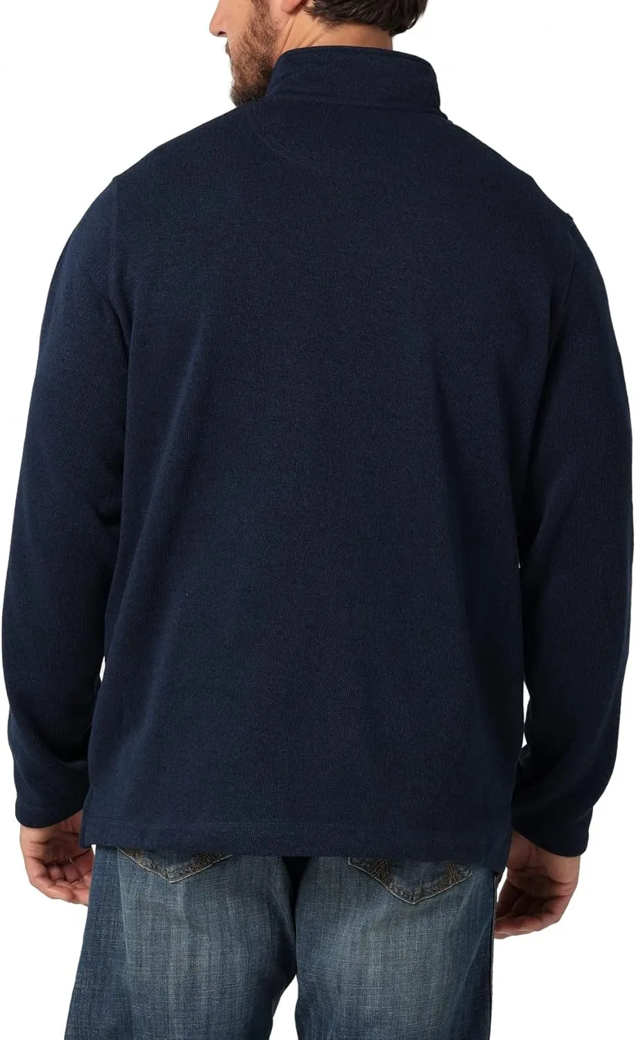 Wrangler Authentics Men's Long Sleeve Fleece Quarter-Zip Sweater