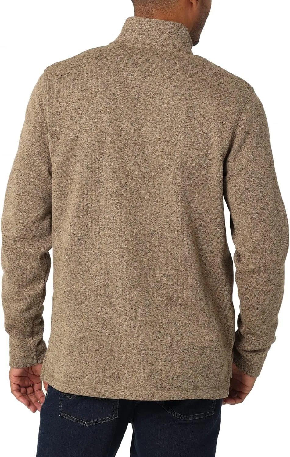 Wrangler Authentics Men's Long Sleeve Fleece Quarter-Zip Sweater