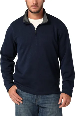 Wrangler Authentics Men's Long Sleeve Fleece Quarter-Zip Sweater