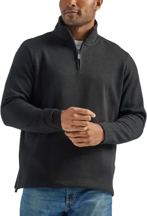 Wrangler Authentics Men's Long Sleeve Fleece Quarter-Zip Sweater