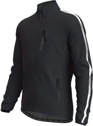 Wulibike Cycling Jackets for Men, Reflective Running Jacket Men Winter Warm Thermal Cycling Clothing Full Zip with Pockets