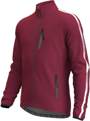 Wulibike Cycling Jackets for Men, Reflective Running Jacket Men Winter Warm Thermal Cycling Clothing Full Zip with Pockets