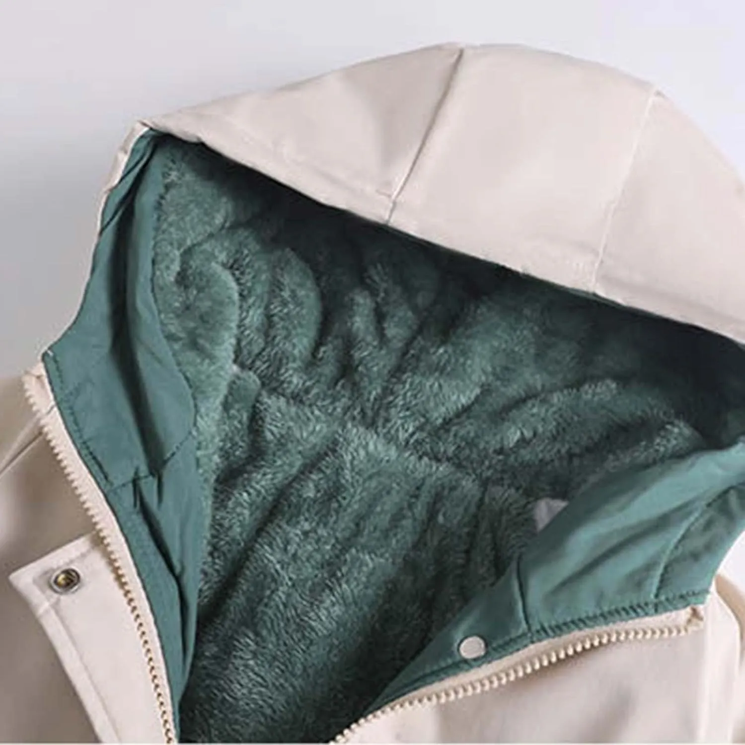 XUNRYAN Teen Girls Winter Jackets Sherpa Lined Quilted Lightweight Jacket Warm Cotton Down Coat Hooded Parka Anorak Outwear