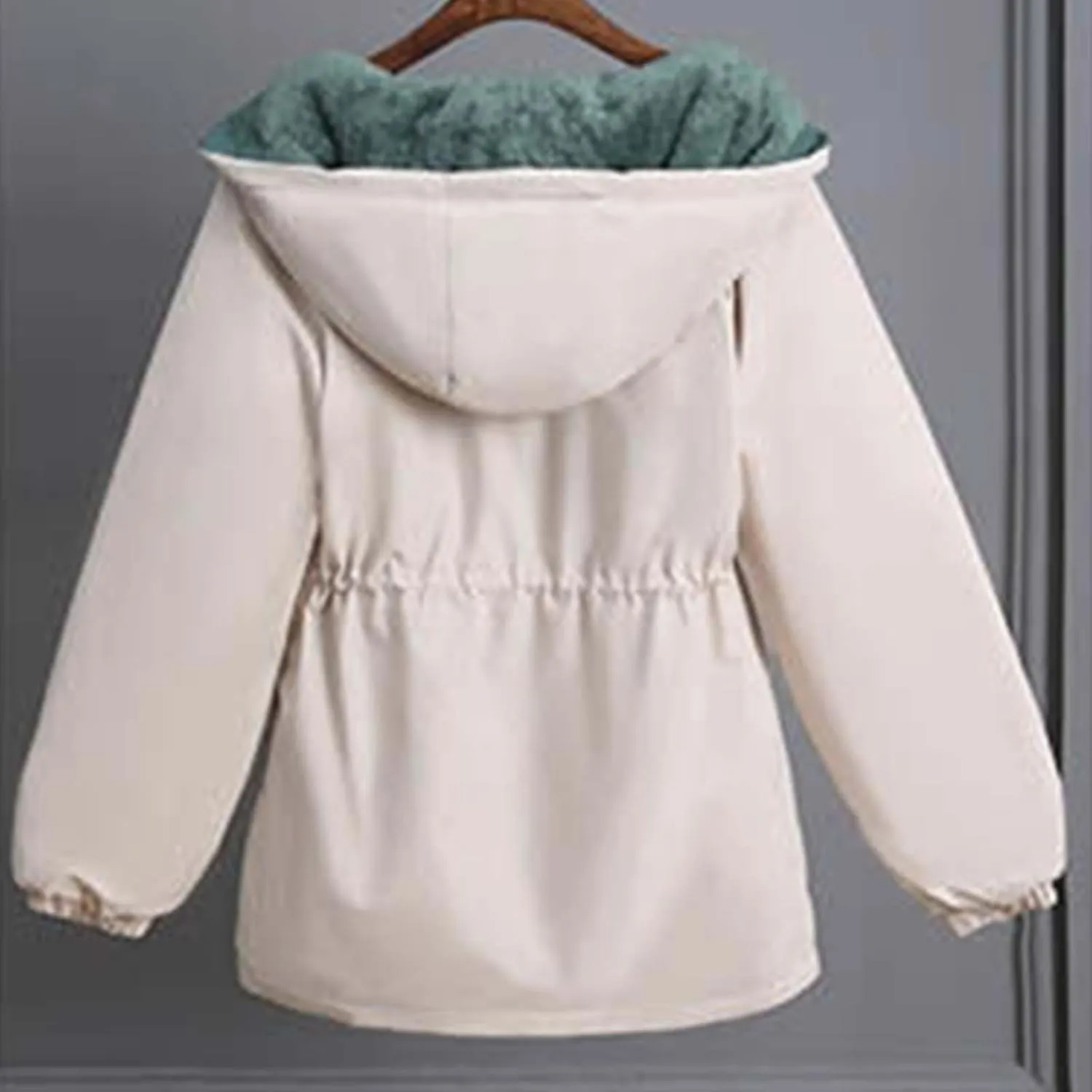 XUNRYAN Teen Girls Winter Jackets Sherpa Lined Quilted Lightweight Jacket Warm Cotton Down Coat Hooded Parka Anorak Outwear