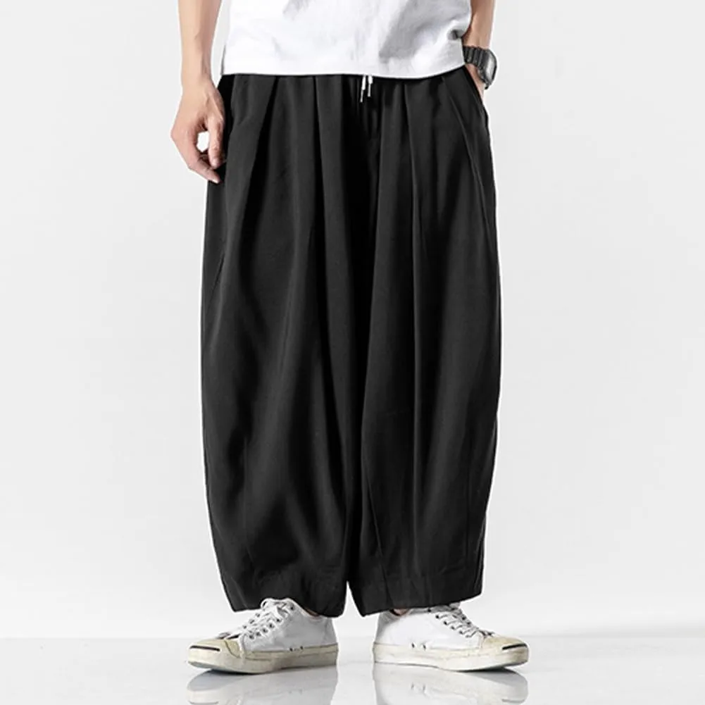 XYGJZ Mens Casual Elastic Waist Pants Summer Lightweight Harem Pants