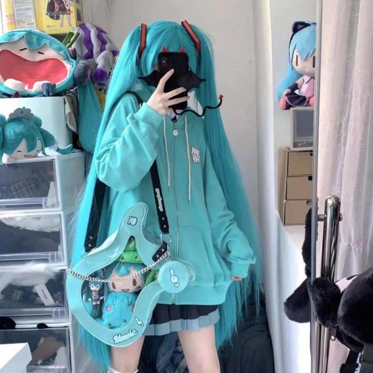 Y2k Hoodie for Teen Girls Cute Oversized Zip Up Hoodies Kawaii Sweatshirts Anime Sweaters Aesthetic Harajuku Clothes