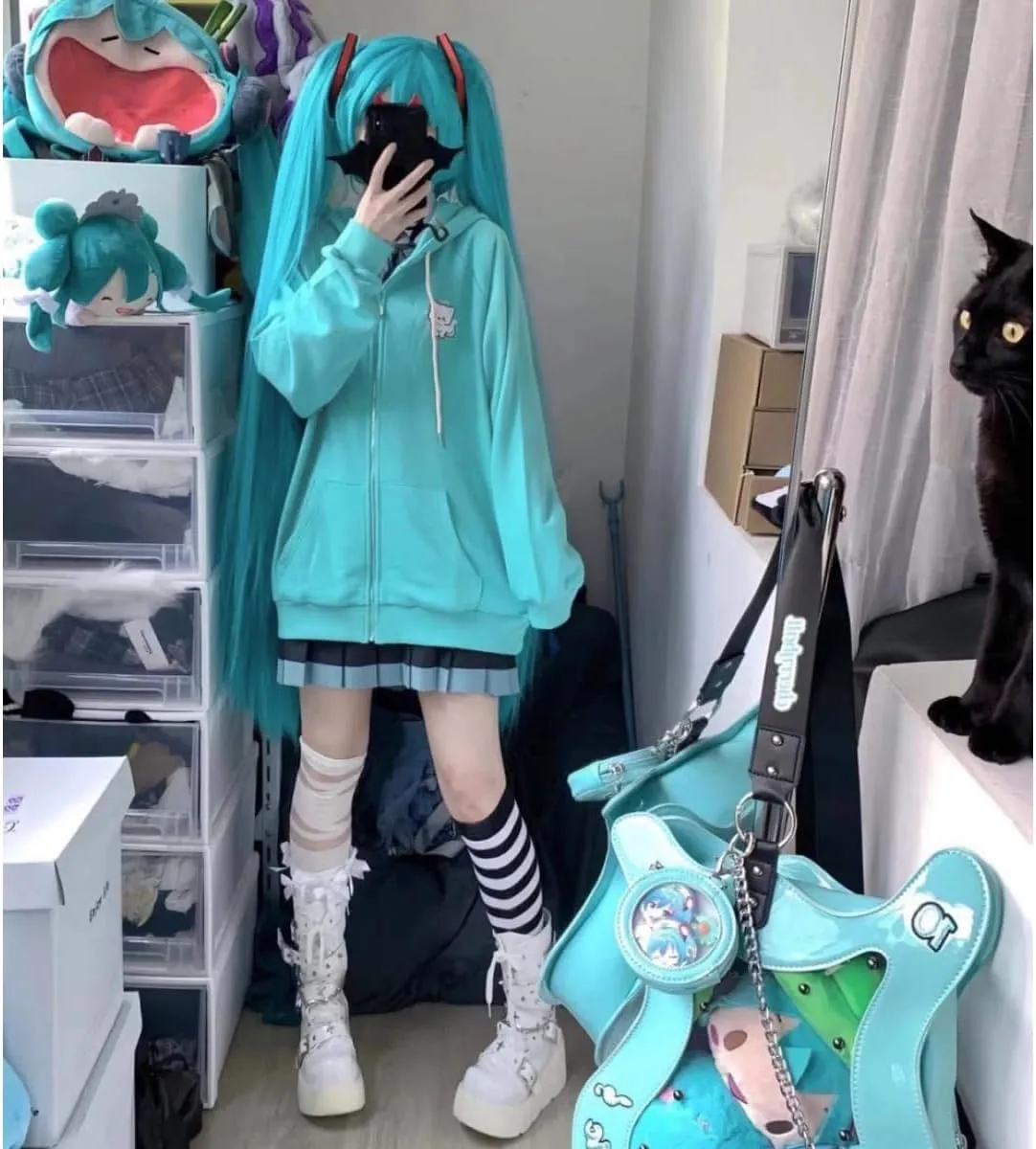 Y2k Hoodie for Teen Girls Cute Oversized Zip Up Hoodies Kawaii Sweatshirts Anime Sweaters Aesthetic Harajuku Clothes