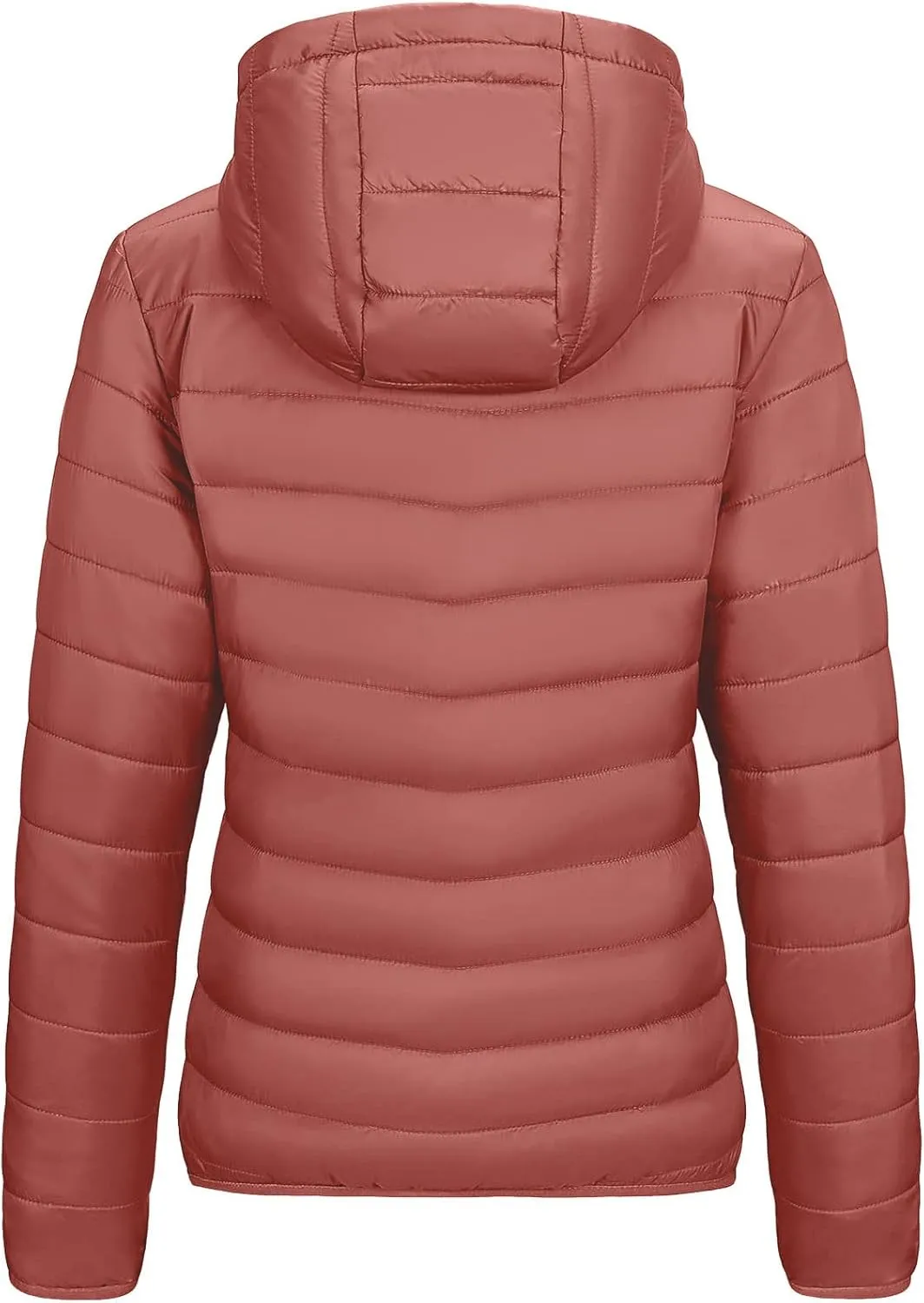 yardsong Womens Hooded Down Jackets Winter Warm Lightweight Quilted Puffer Coats Full Zip Up Packable Outerwear with Pockets