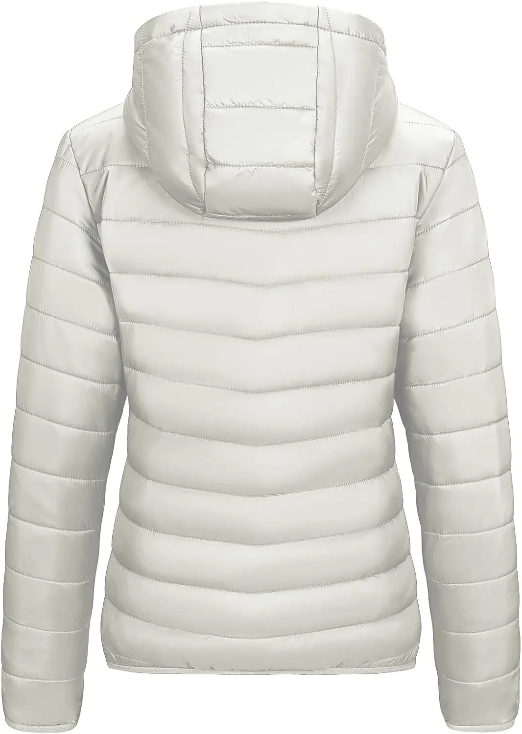 yardsong Womens Hooded Down Jackets Winter Warm Lightweight Quilted Puffer Coats Full Zip Up Packable Outerwear with Pockets